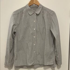 MARGARET HOWELL Gray Checkered Button-Up Shirt